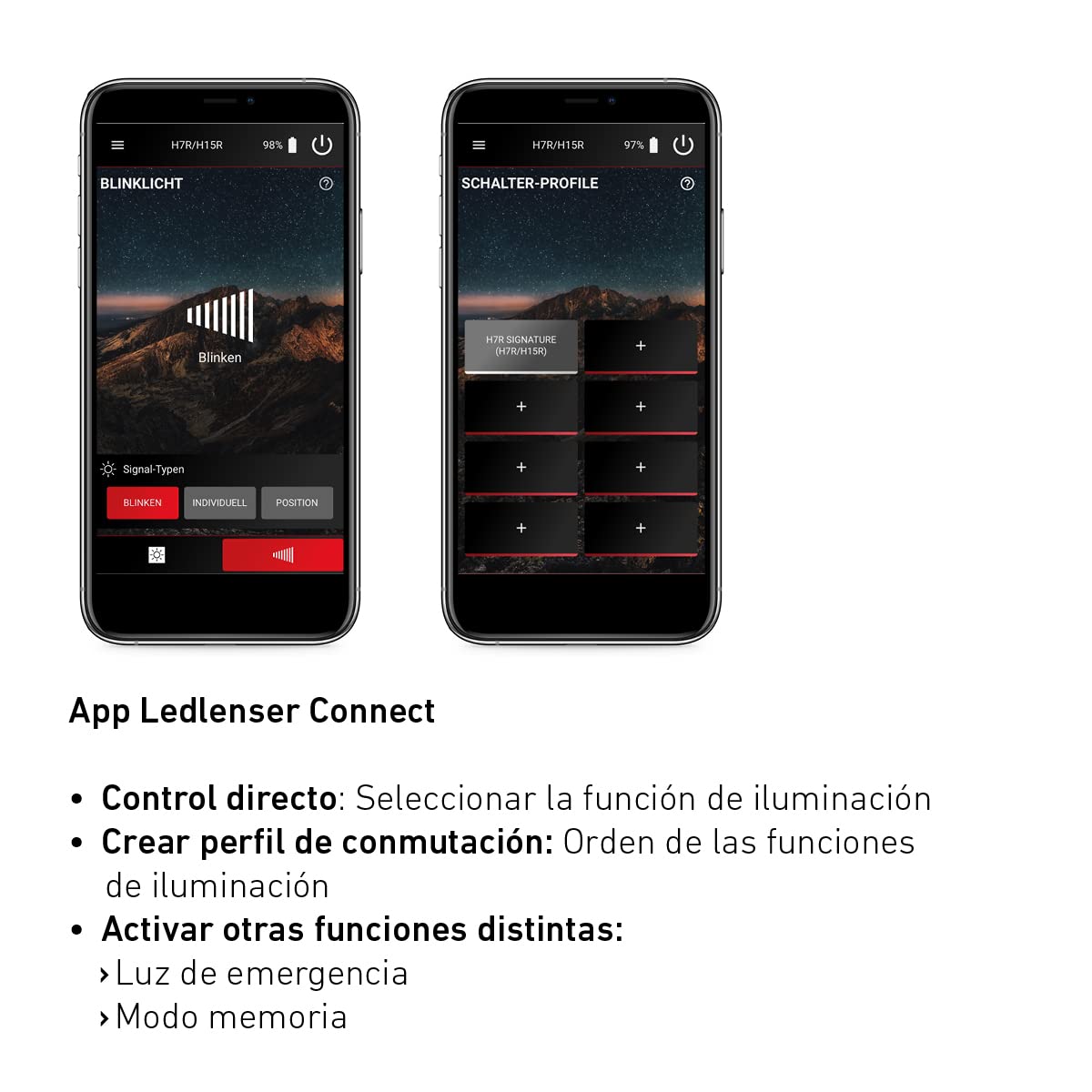 Ledlenser H7R Signature Linterna Frontal Recargable, 1200lm, Alance 260m | Enfoque ajustable, Bluetooth, hasta 65h de autonomía, intensidad regulable, IP67, ideal para deportes outdoor | 2020