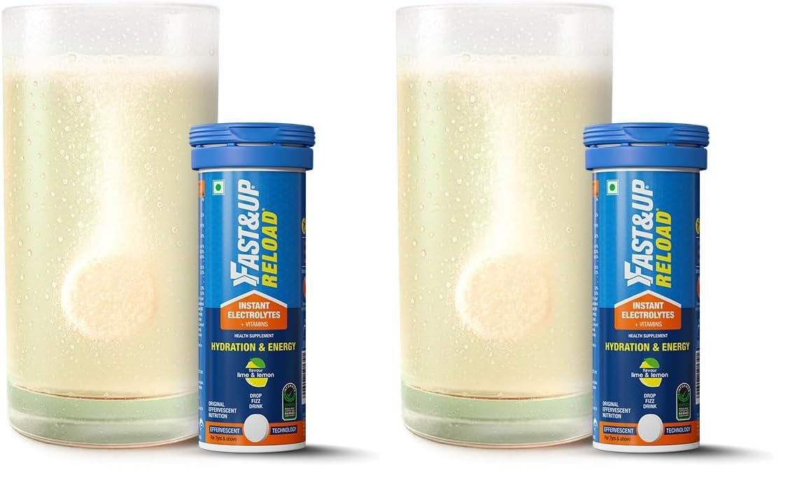 Fast&Up Reload (2.5 Litres) Low Sugar energy drink for Instant Hydration - 10 Effervescent Tablets with 5 Essential Electrolytes + Added Vitamins- Certified Electrolytes Drink - Lime and Lemon flavour-image-12