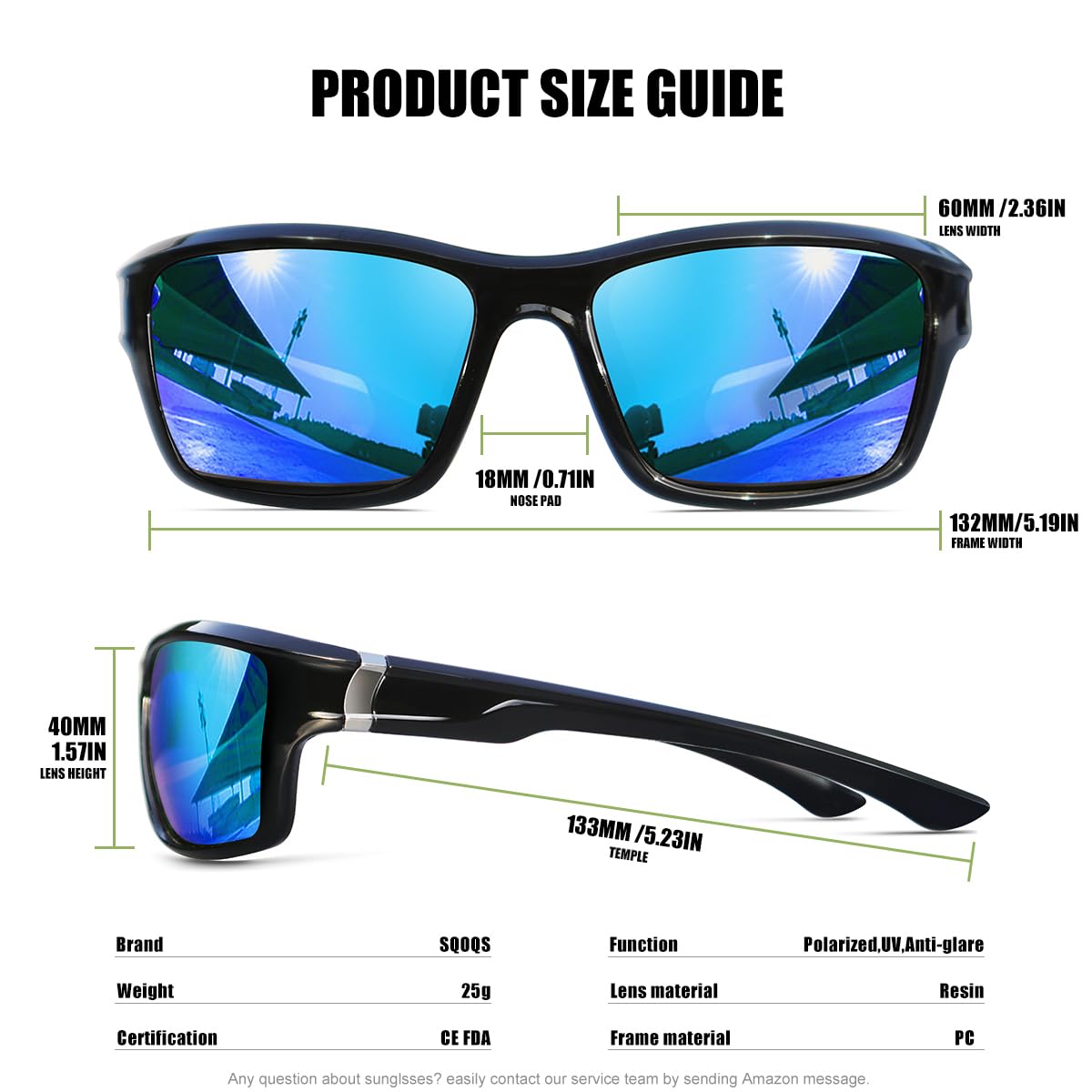 Occhiali da sole polarizzati per uomo donna occhiali sportivi montatura leggera ciclismo corsa pesca guida protezione UV400