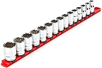 Vista 14 de TEKTON SHD92121 - Juego de llaves de vaso de 12 puntos con rieles y bandeja, 23 piezas (0.394-1.260 in)