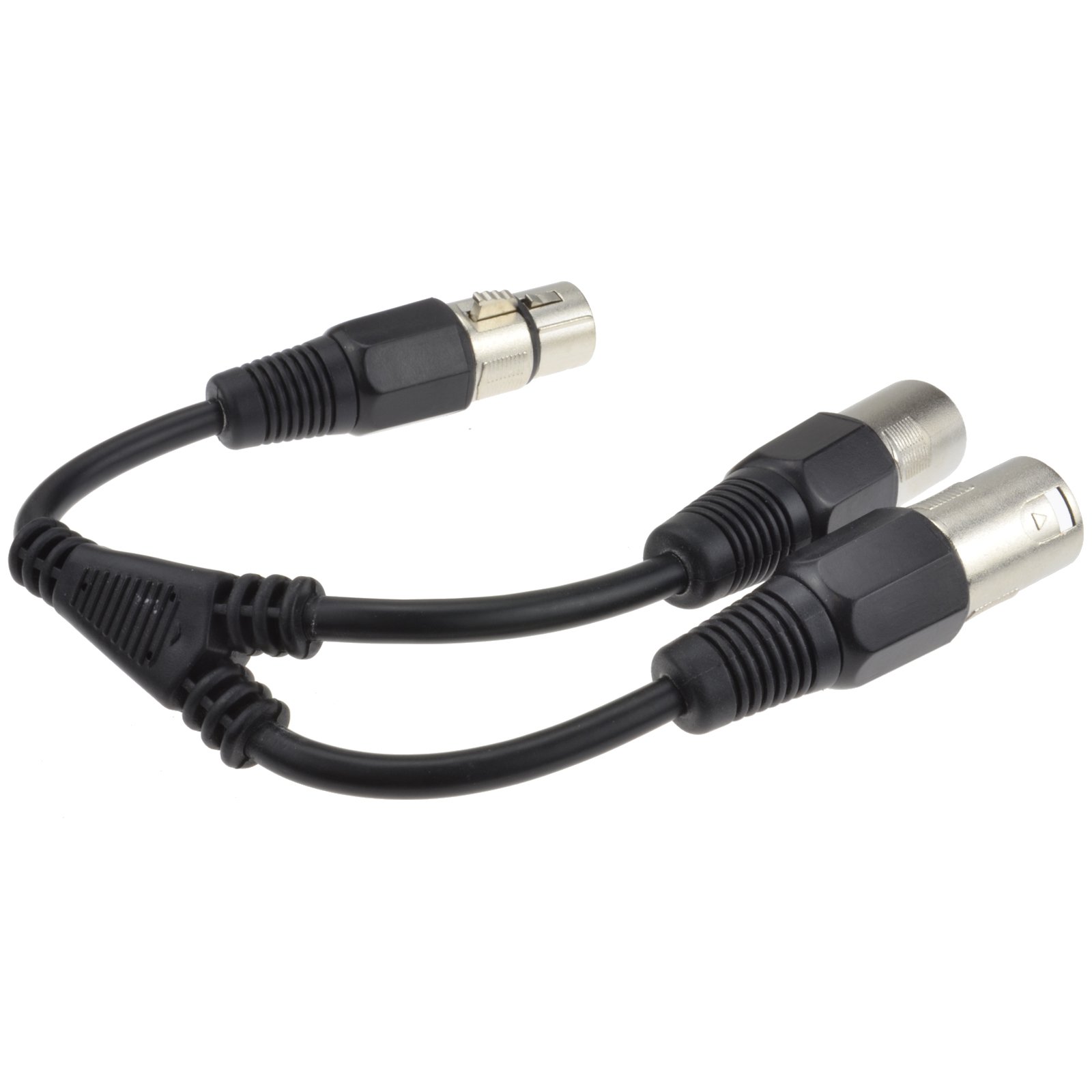 kenable XLR Splitter Cable 1 Female Socket to 2 Male Plugs Audio Lead 3-Pin Balanced Mic Splitter 25cm Black - Image 3