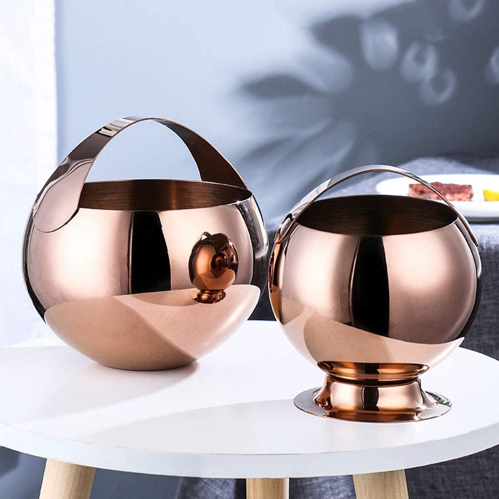 Cubo de hielo de acero inoxidable para vino y champán, 2 L, enfriador duradero y elegante para fiestas y eventos