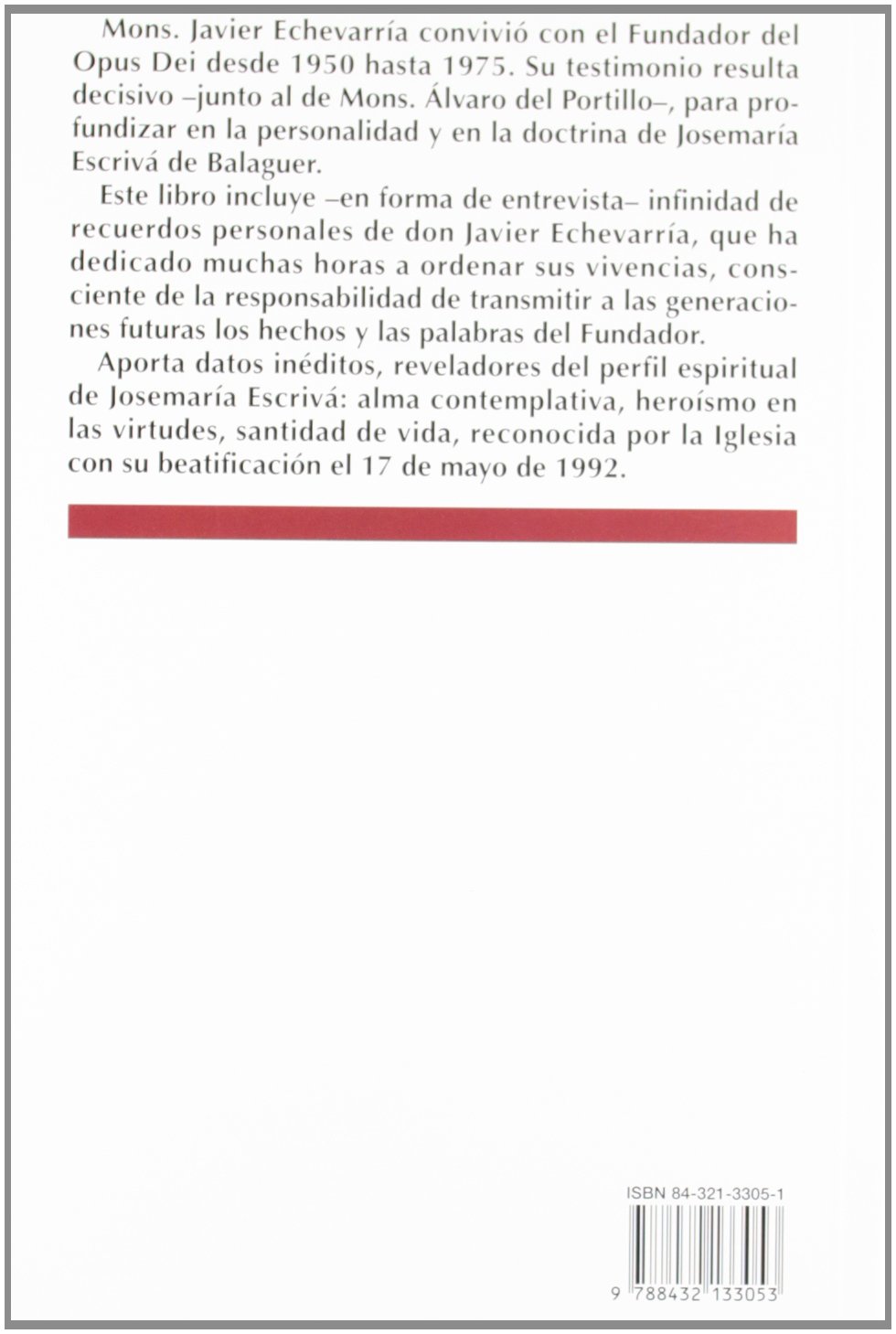 Memoria del Beato Josemaría Escrivá (Libros sobre el Opus Dei)