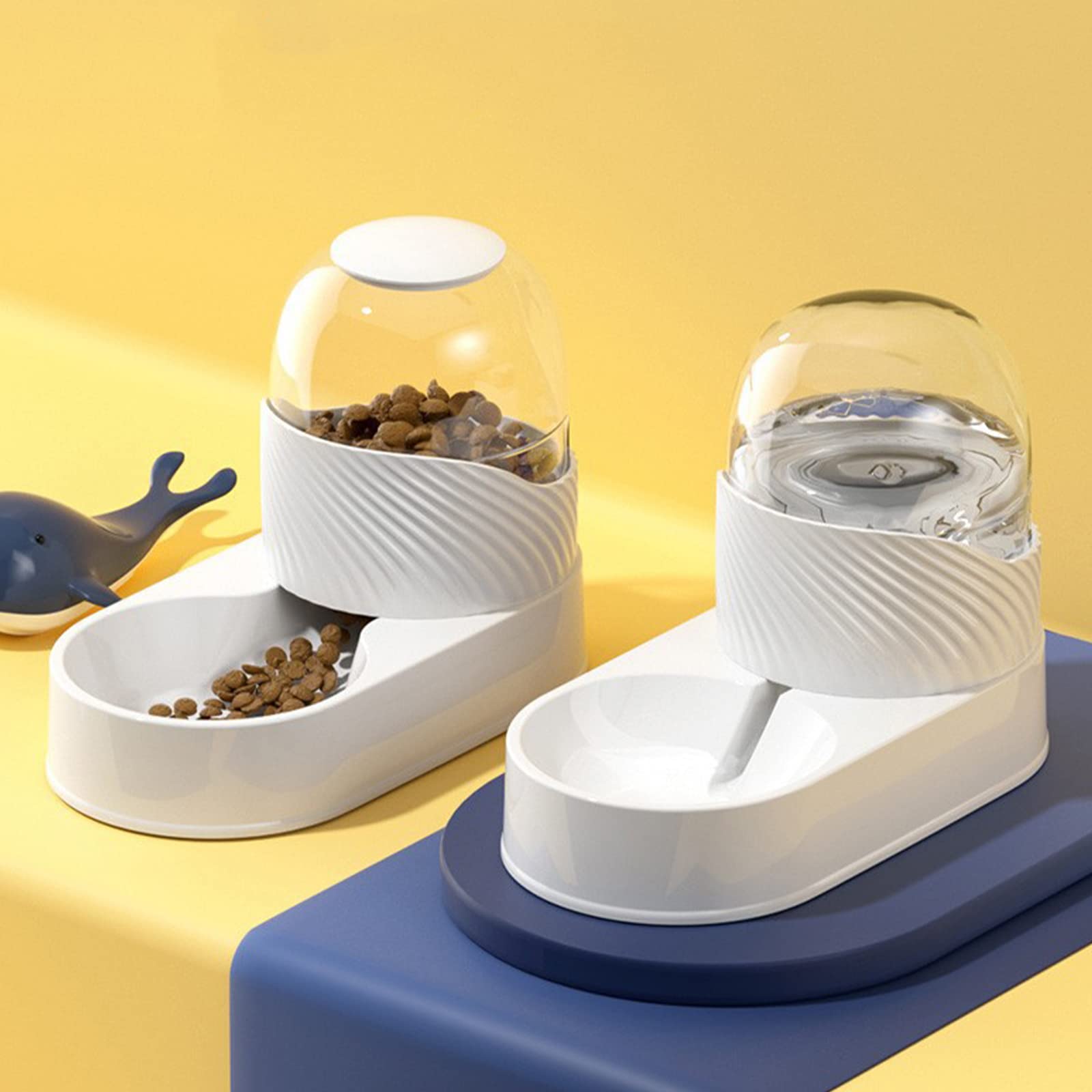 Automatischer Futterspender für Hunde und Katzen, für Haustiere, Futterspender und Bewässerungs-Set, 2 l, selbstfütternde und Bewässerungsnapf für kleine mittelgroße Hunde, Welpen, Kätzchen