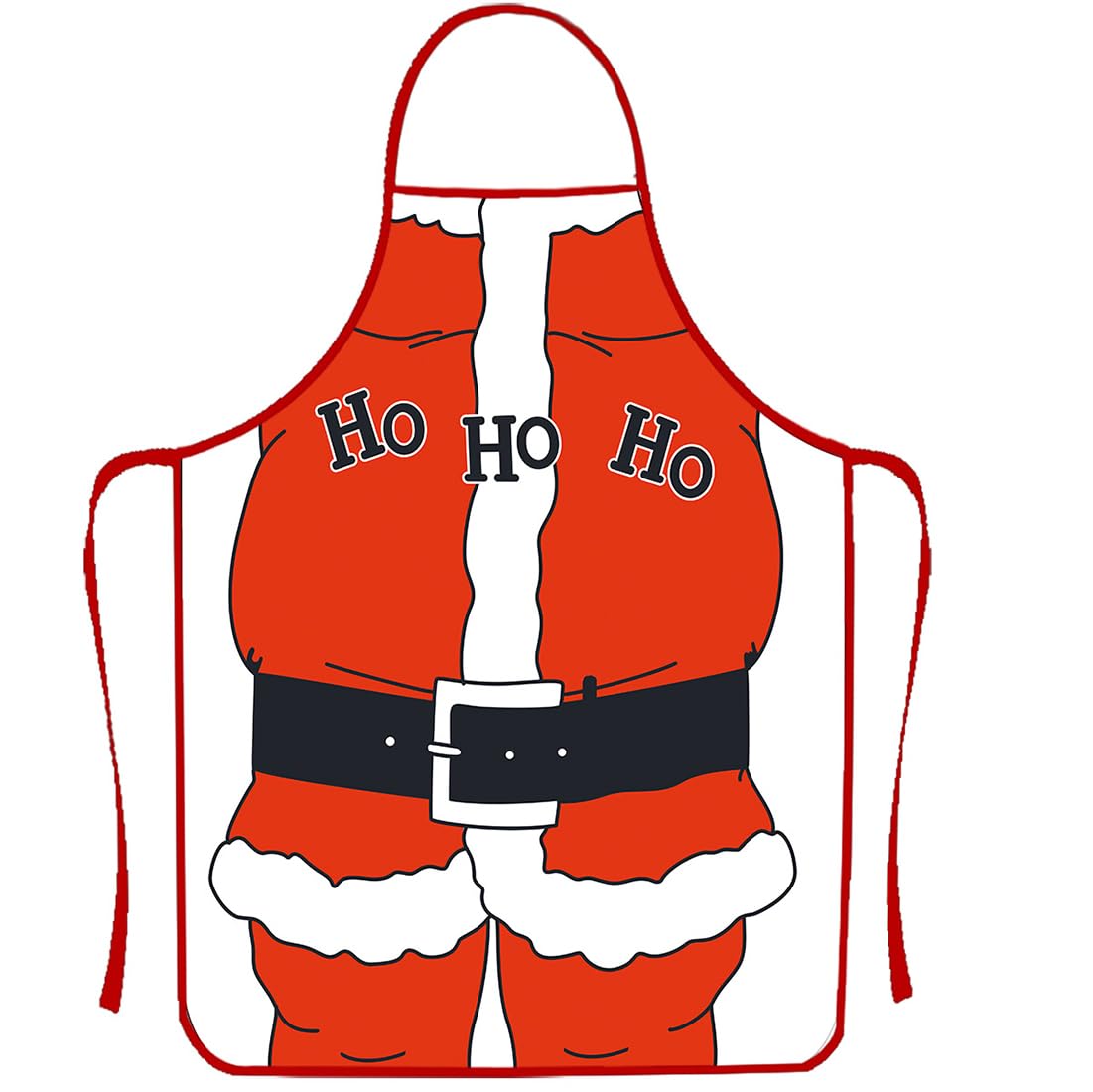 Delantal de Navidad Impermeable Rojo para Adultos - Ideal para Cocina, Restaurante y Fiestas de Vacaciones