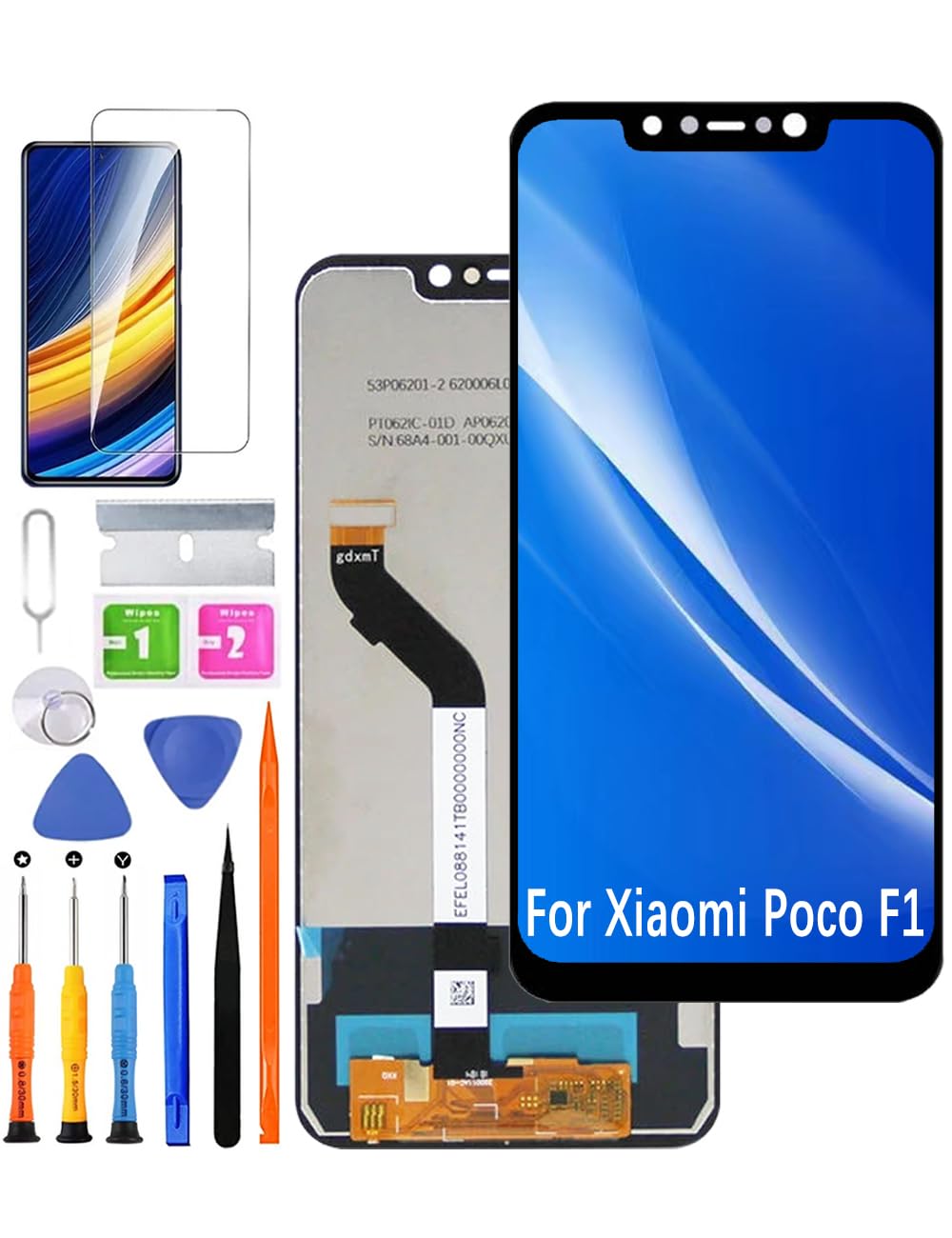 Pantalla original de repuesto para Xiaomi Poco F1, pantalla LCD M1805E10A Poco F1, pantalla LCD, digitalizador táctil, kit de piezas de reparación