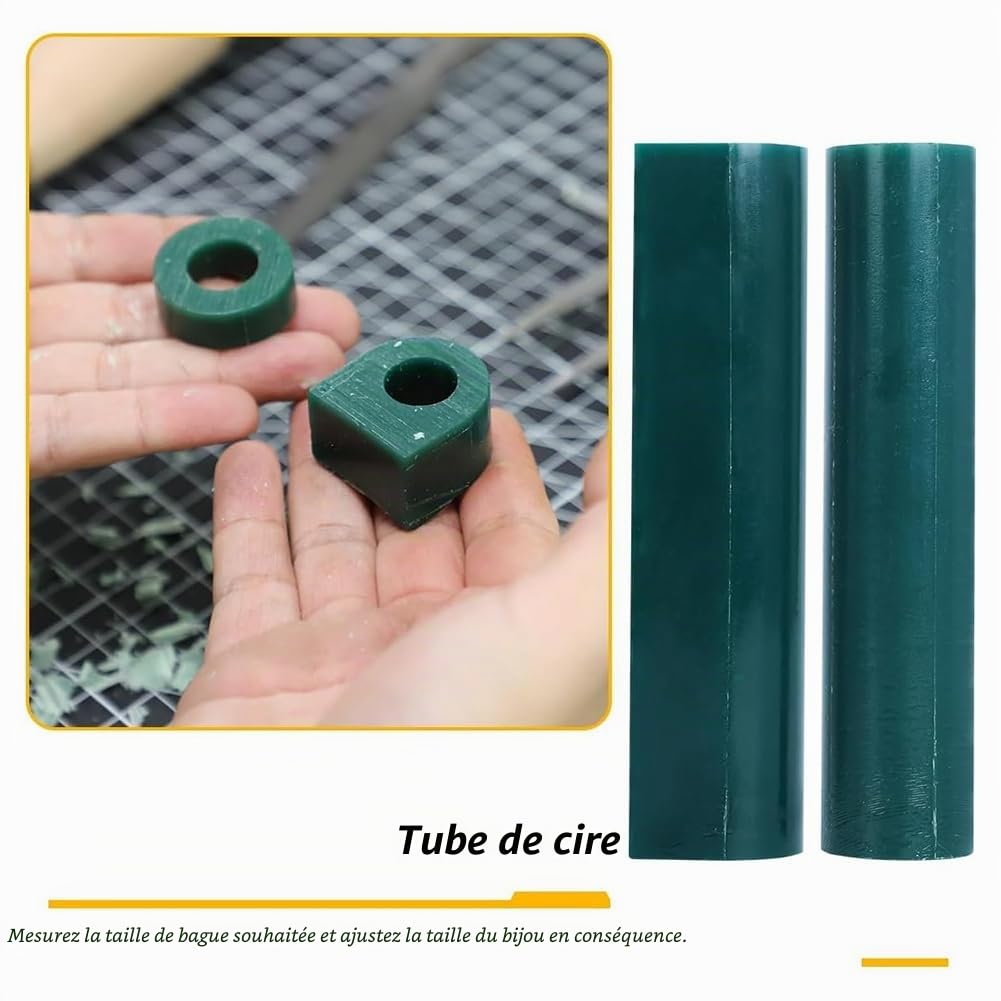 Kit D'Outils Sculpture pour Bagues en Cire pour Kit Moulage pour Fabrication Cire pour Bagues Tube Cire pour Scie à Cire pour Bijoutiers à Cire pour Cadre Bague