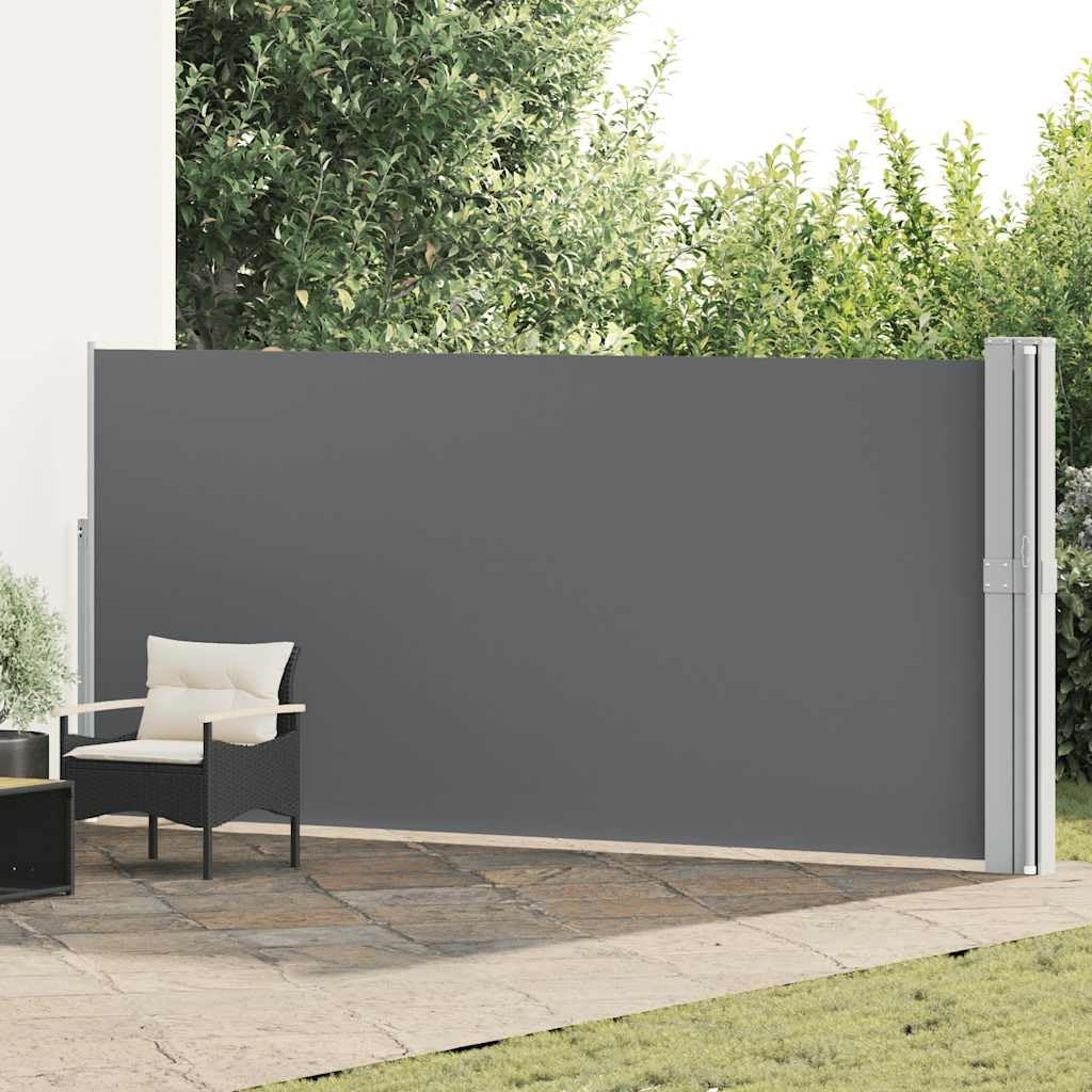 Toldo lateral extensible, 170 x 1200 cm, protección visual para