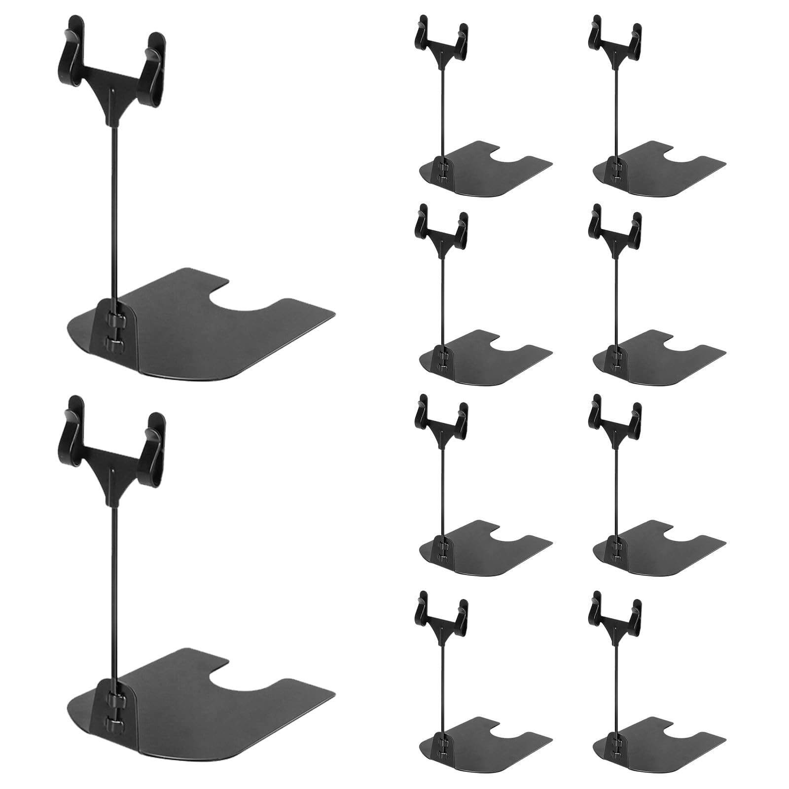 Yardwe 10 Pack Price Tag Display Holders Black Metal Label Rack Holders for Bread Menus Flyers Photos Shop Counter Display
