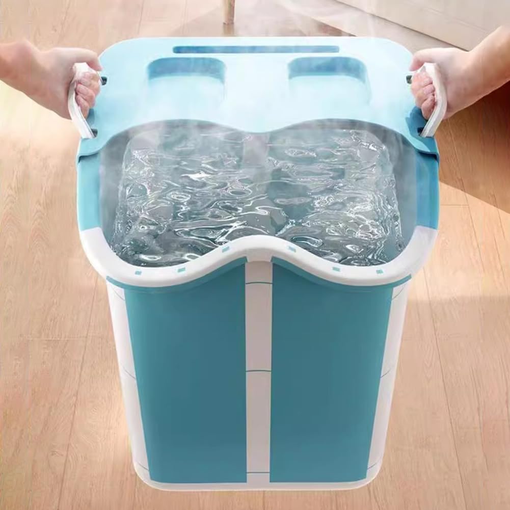 Secchio Immerso Per Bagno Di Grande Capacità, Secchio Pieghevole Pdice Portatile, Bagno Con Manico E Sfere Di Massaggio, Ciotola Spa Grande Per Il Piede, Bagno Di Plastica