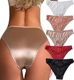 Cheeky Panties for Women Sexy Womens Lace Underwear Seamless Satin Panties Ladies No Show Breathable Hipster Panty
