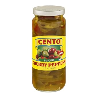 Cento Sliced Hot Cherry Peppers In Vinegar 2 - 12 oz.Jars