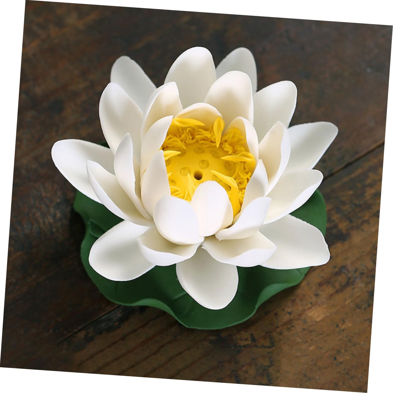 Cabilock 2 Piezas Soporte de Incienso de Cerámica Forma de Flor Base Decorativa para Hogar Zen para y Decoración de Interiores