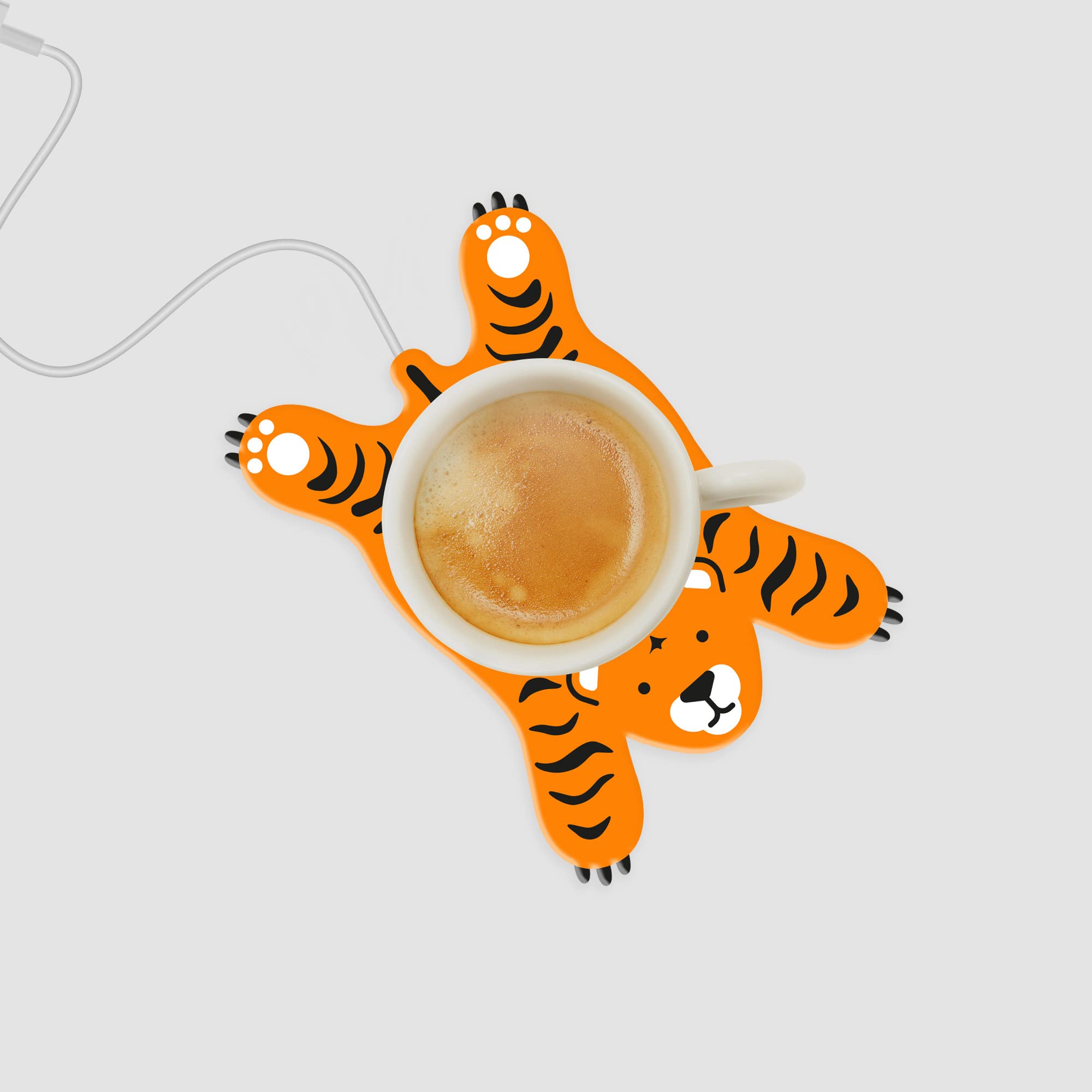 Fun Sleepy Tiger Coffee Mug Warmer