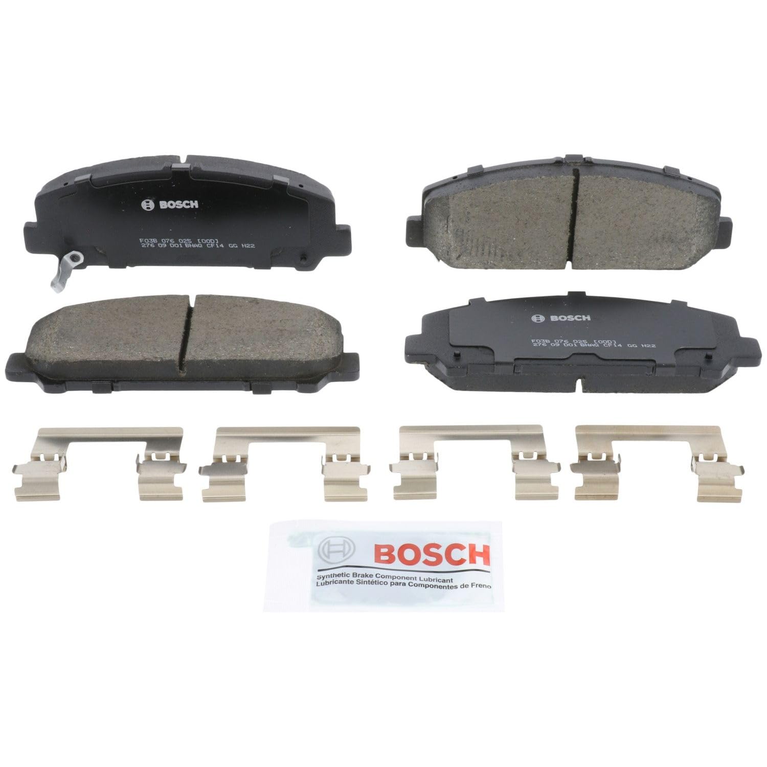 BOSCH BC1286 QuietCast Premium Ceramic Disc Brake Pad Set - Compatible With Select Infiniti QX56; Nissan Armada, Titan; FRONT