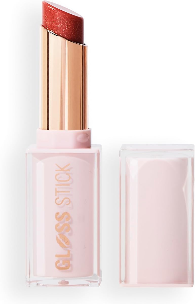 Revolution Pout Lip Gloss Stick, Shimmer Sugar Cookie Pink | Pigmented High-Shine Formula with Hyaluronic Acid & Vitamin E, Vegan & Cruelty-Free, 0.1 fl oz