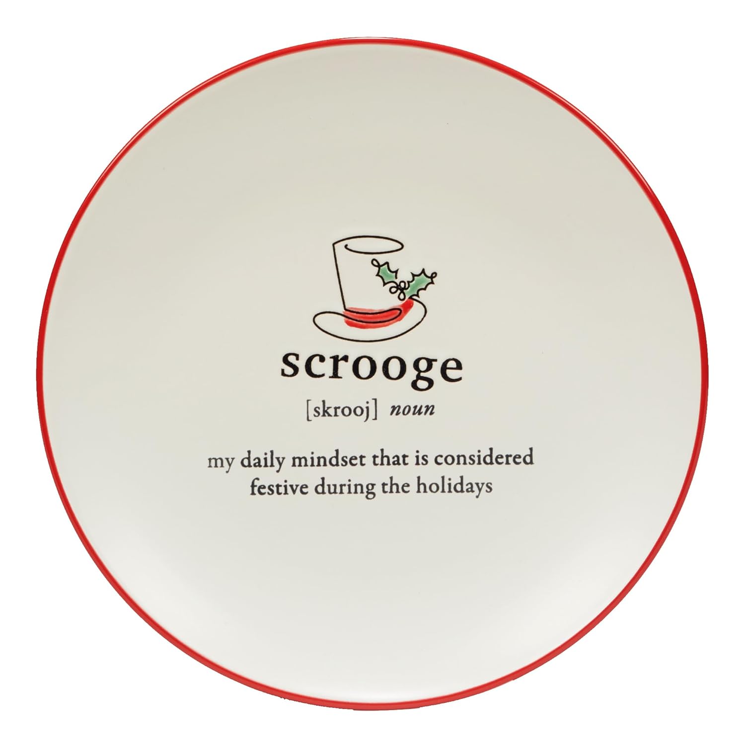 Christmas Fun Red Sayings Dessert Plates, Set of 6 - Image 2