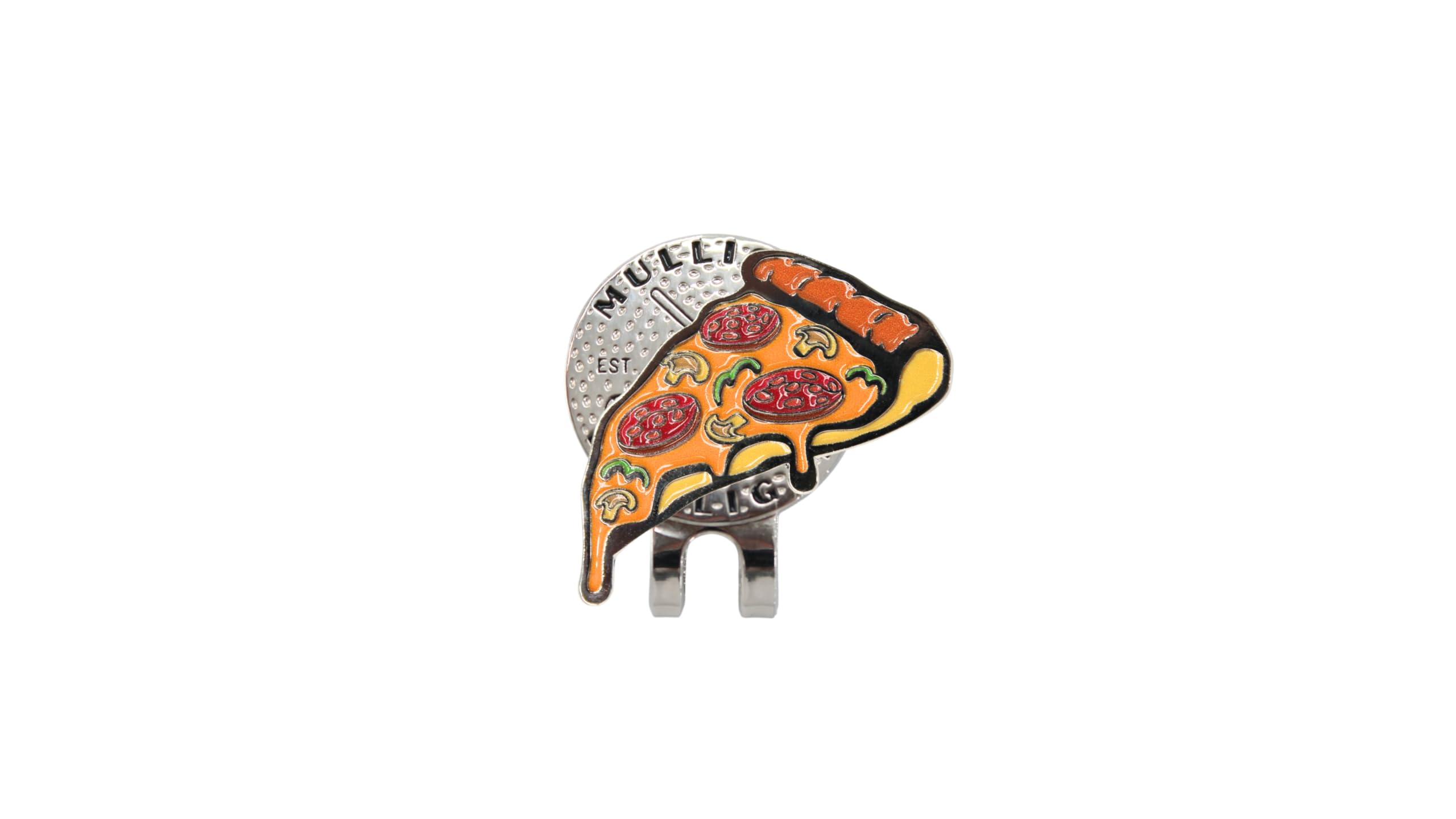 MULLIGAN HOOLIGAN Pizza Slice Golf Ball Marker + Magnetic Hat Clip, Funny and Unique Golf Gift, Premium Quality, The Perfect for Your Favorite Golfer, Golf Accessories for Any Occasions — image 1