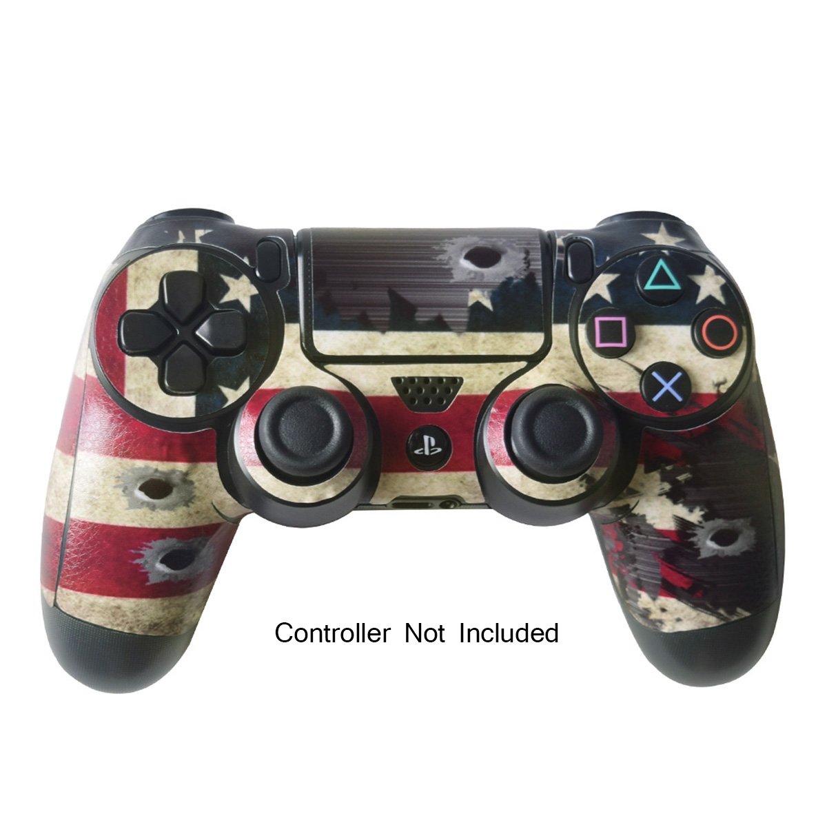PS4 Controller Designer Skin for Sony PlayStation 4 DualShock Wireless Controller - Battle Torn Stripes