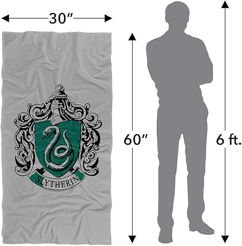 Miniatura 6 de LOGOVISION Harry Potter Slytherin Crest - Toalla de playa con licencia oficial de 30 x 60 pulgadas