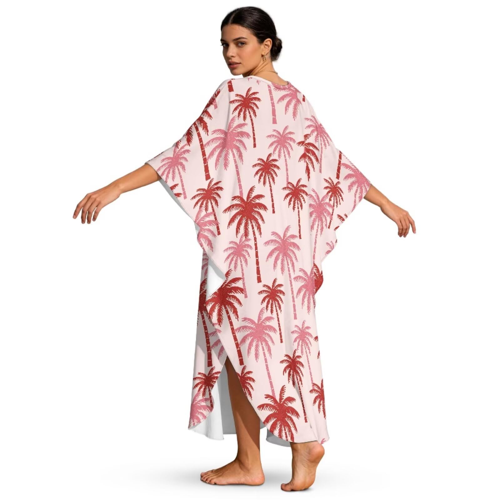 Copricostume estivo da donna, maxi abito da spiaggia con scollo a V, abbigliamento da resort per vacanze