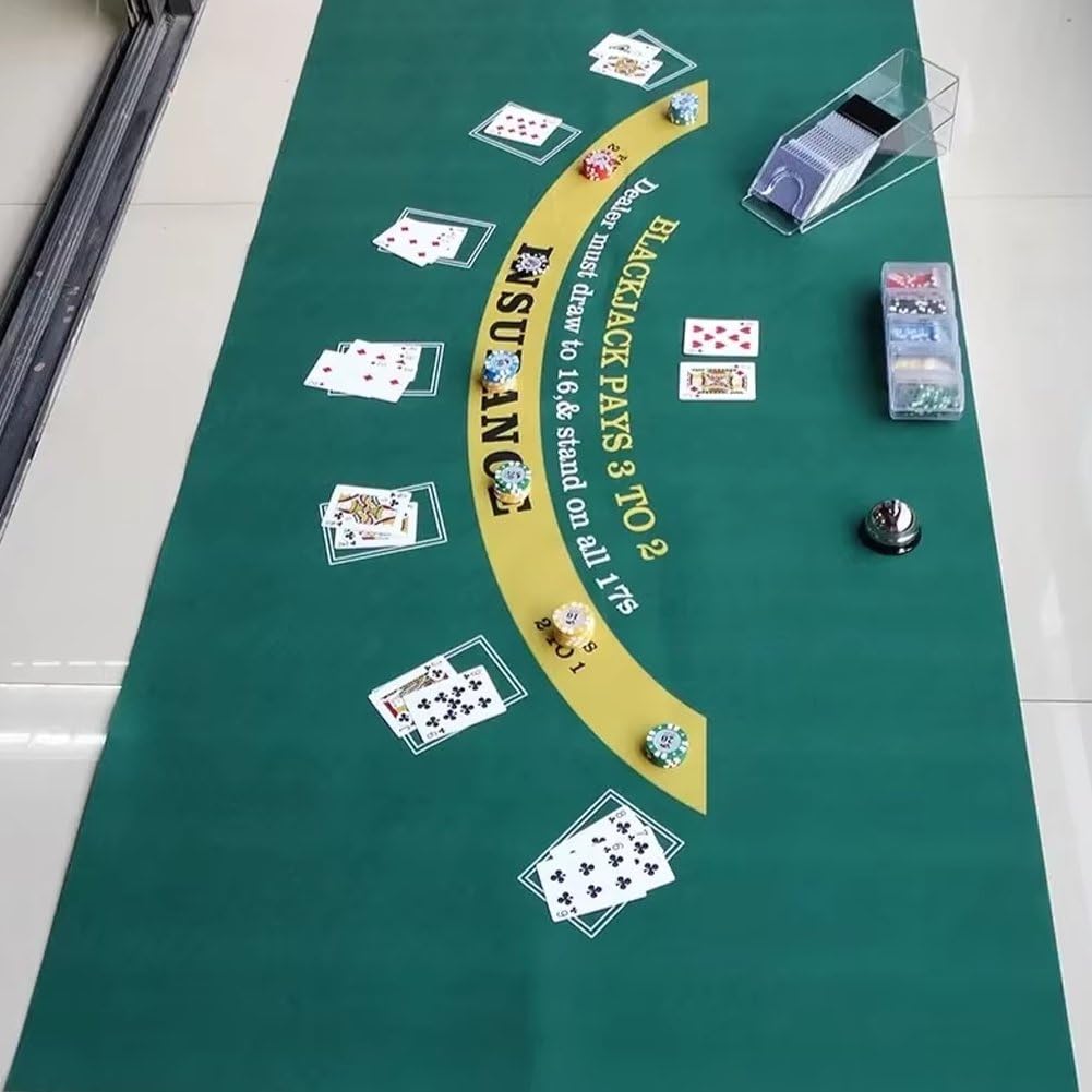Mata do blackjacka antypoślizgowa na stół do pokera