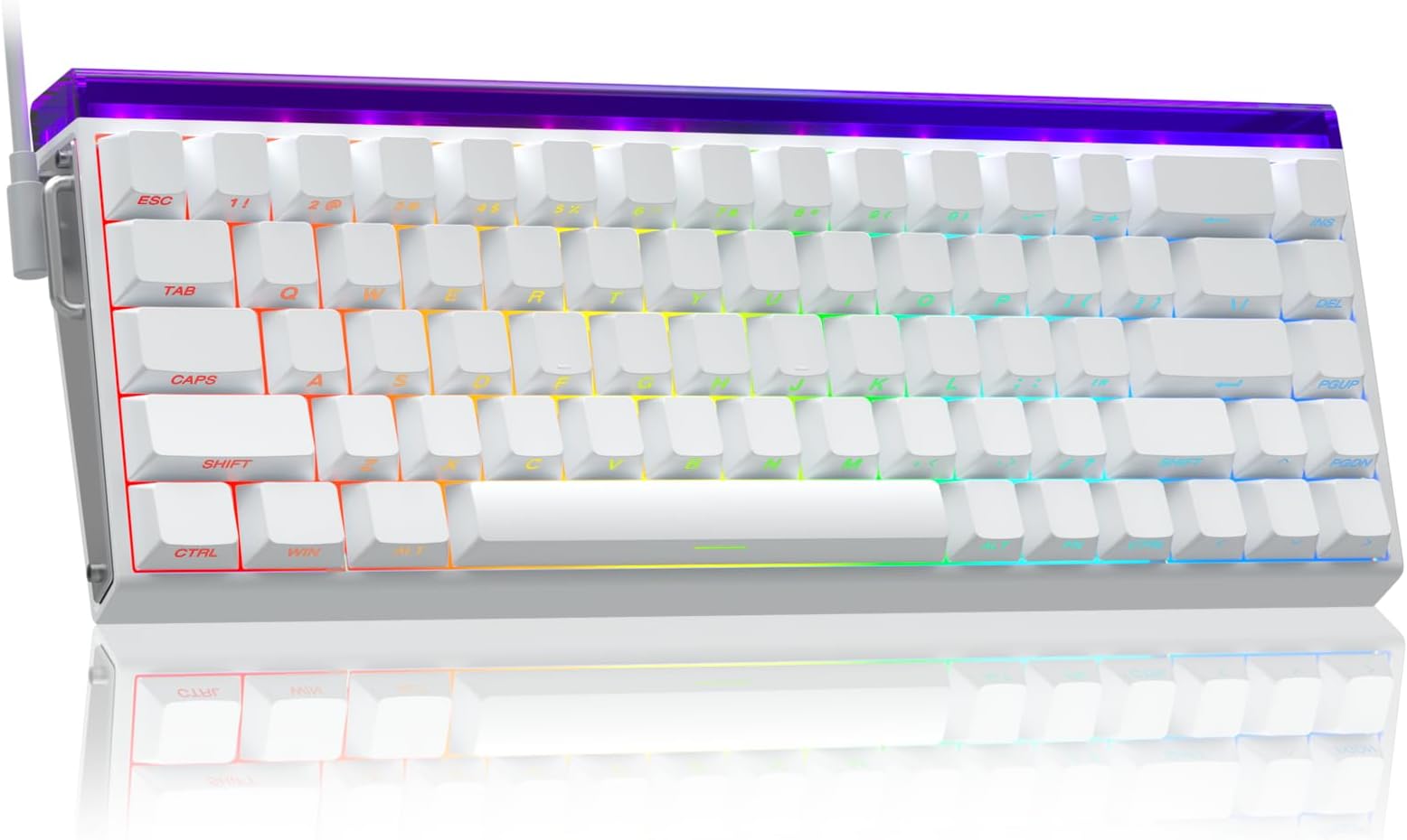AULA Hero 68 HE 60% Gaming Keyboard Wired, Hall Effect Magnetic Switch Keyboard with Adjustable Actuation, Fast Trigger Mode, 8K Hz Polling Rate, 0.125ms Latency,Side Printed PBT Keycaps, RGB Backlit