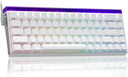 AULA Hero 68 HE 60% Teclado para juegos con cable, interruptor magnético de efecto Hall con accionamiento ajustable, modo de disparo rápido, tasa de