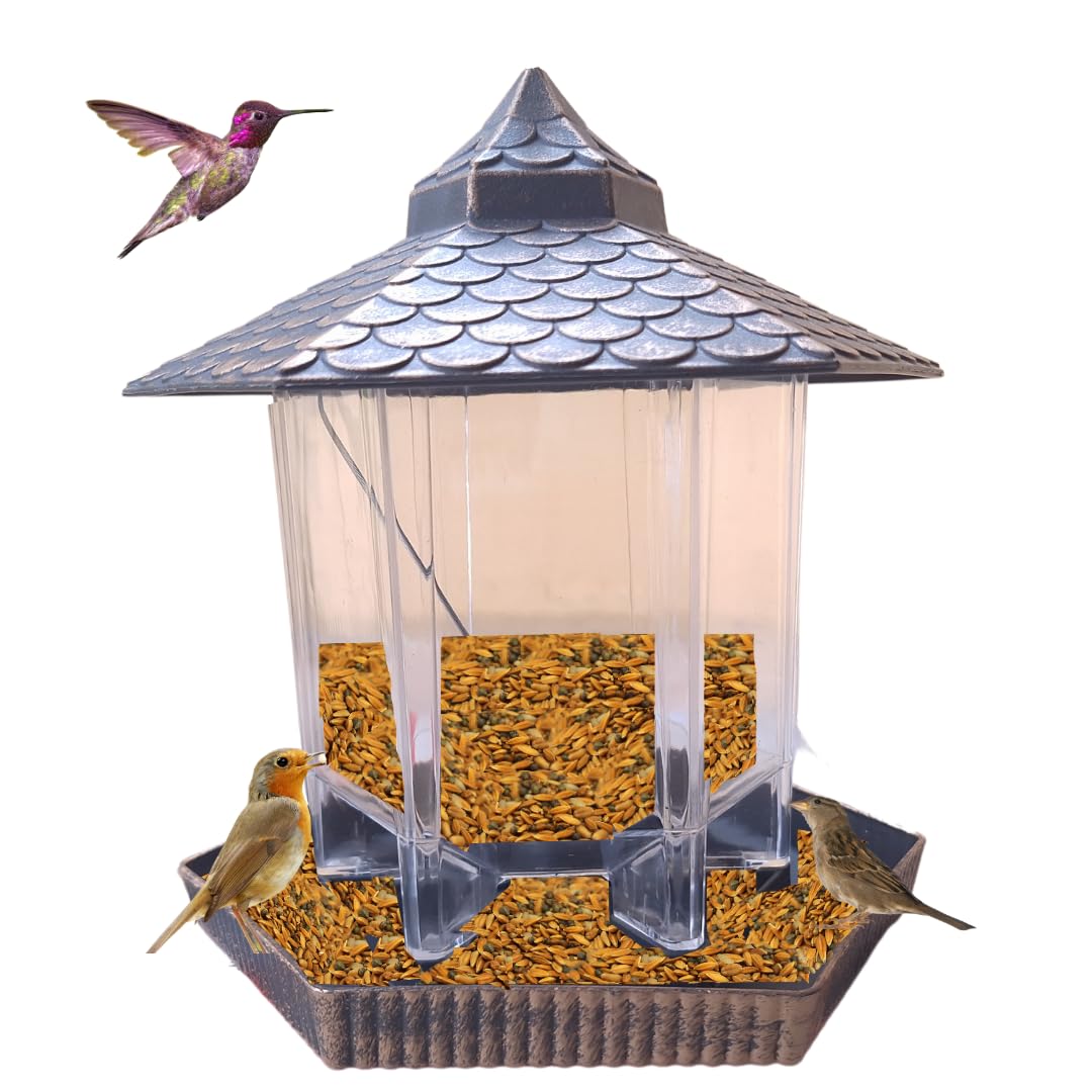 NandaVanam Hanging Bird Feeder, Hanging Food Feeder, 1kg Capacity, 6 Feed Nozzle, Bird Feeder for Balcony and Terrace Suitable for All Birds (B0D634BVQY) Amazon Price History, Amazon Price Tracker