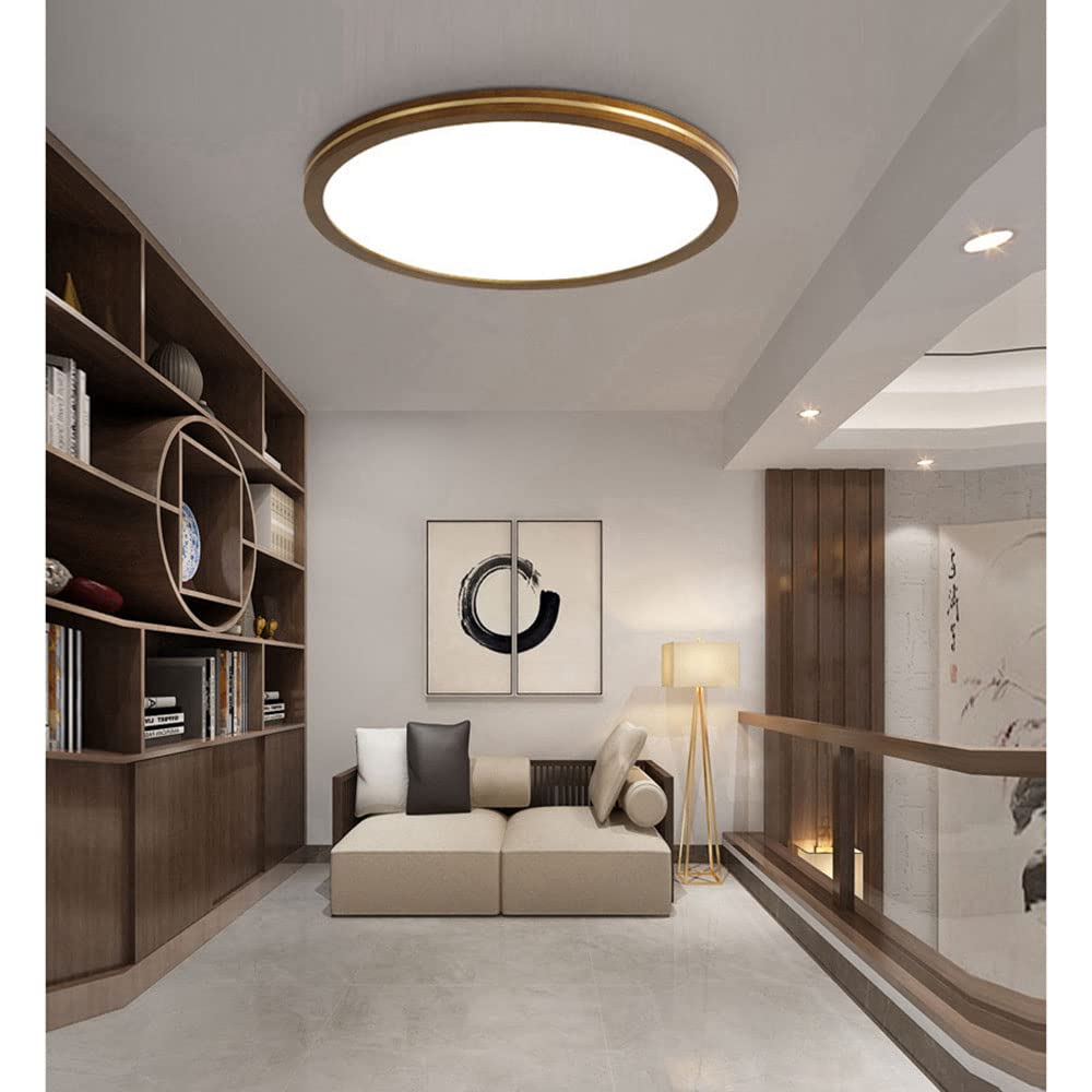 Luz LED De Panel Plano, Luz Blanca Diurna 6000k, 36W 3000LM, Luz De Techo Empotrada Ultradelgada De 1,1 Pulgadas, Accesorios De Iluminación De Madera Y Acrílico