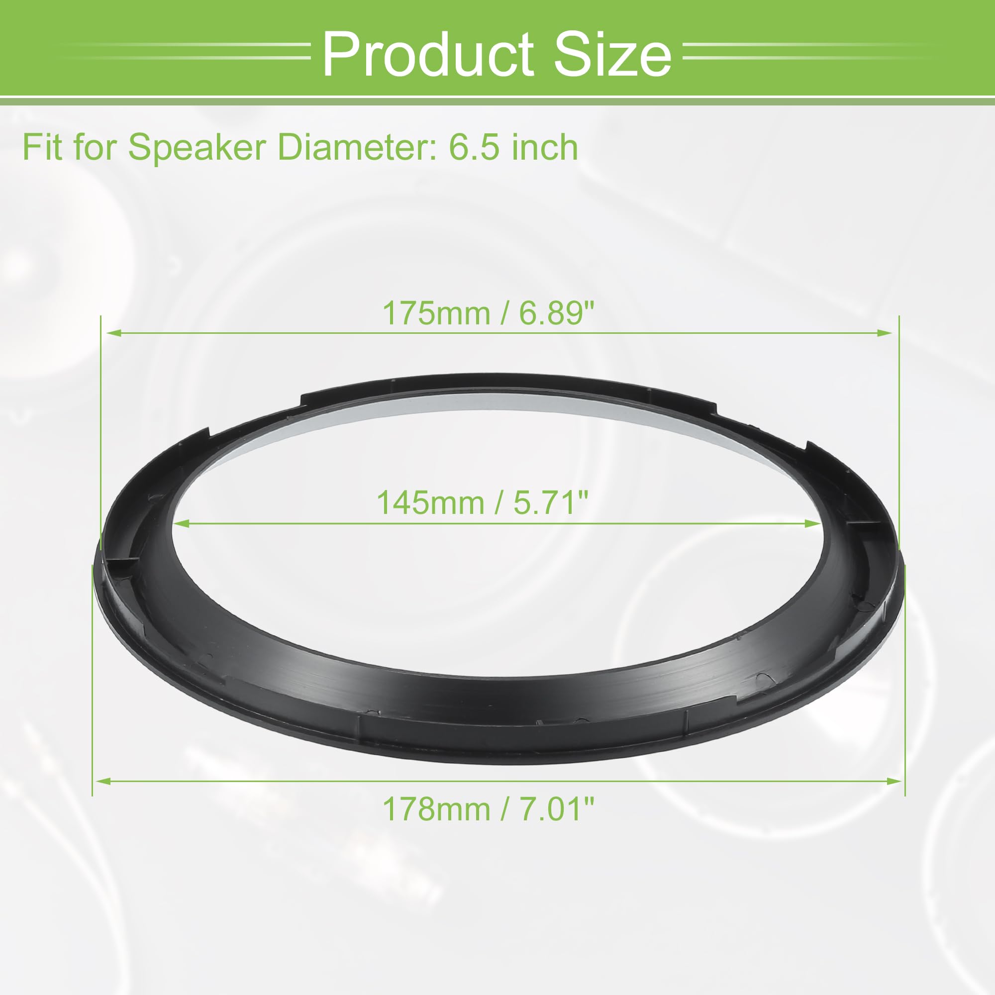 2 Stück Universal ABS Lautsprecher Abstandshalter – 16,5 Cm, 14 Mm Tiefe, Wasserdicht