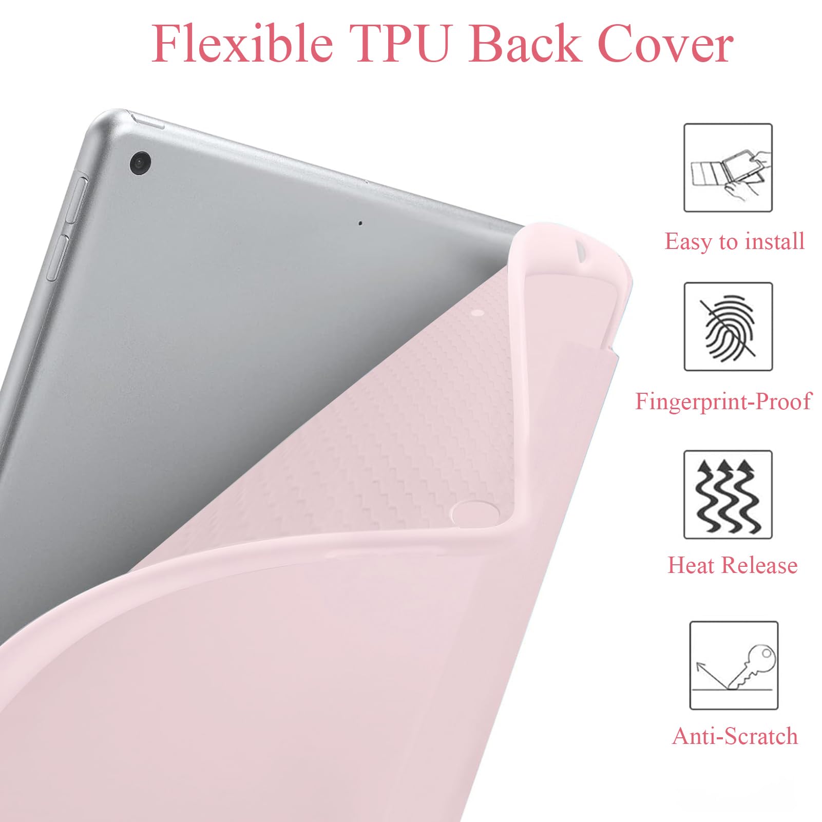Custodia Per Lenovo Tab M11 2024 11 Pollici - Con Portapenna, Auto Sveglia/Sonno, Rosa - Foto 3