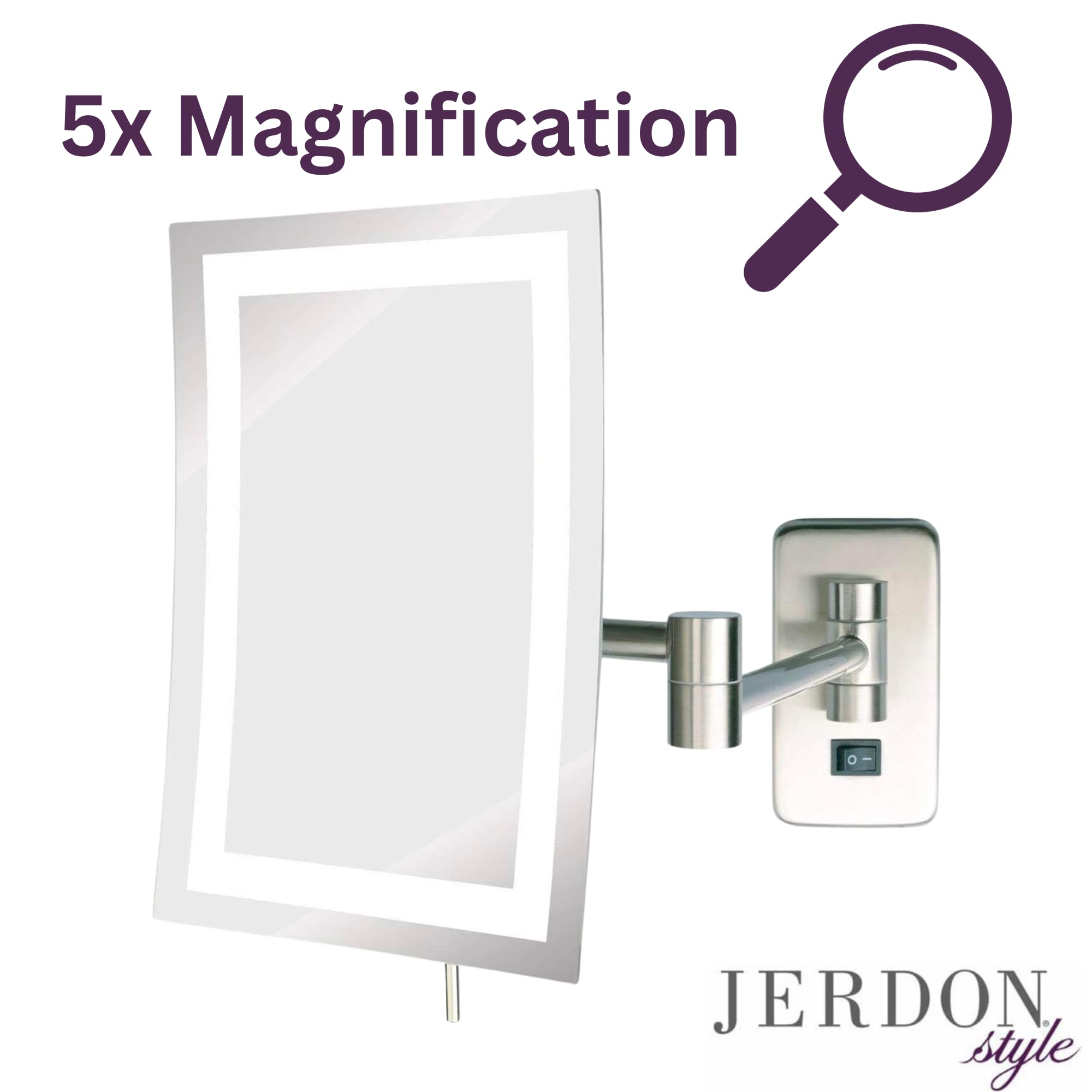 Amazon.com: JERDON Rectangular 6.5-Inch x 9-Inch Wall Mount Mirror