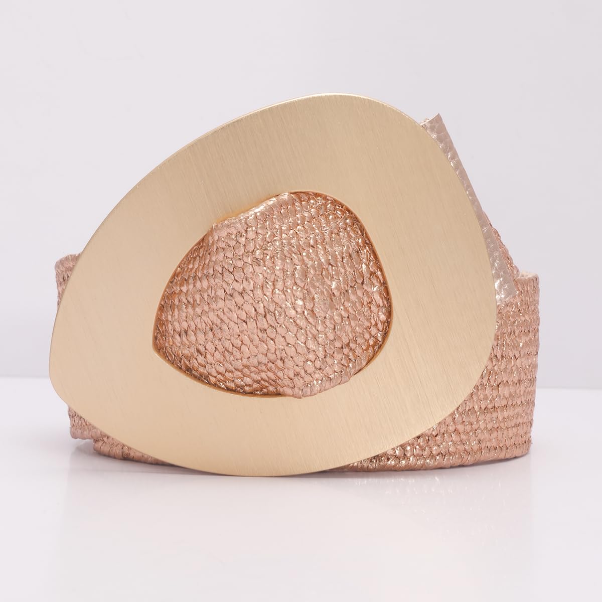 1 ceinture élastique tissée en paille for femme