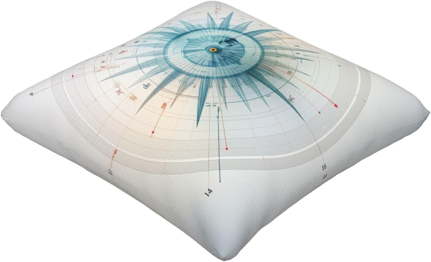 Compass Imitation Linen Pillowcase -2 Sets, Fashionable Home Decoration, Used for Sofas, Gardens, beds