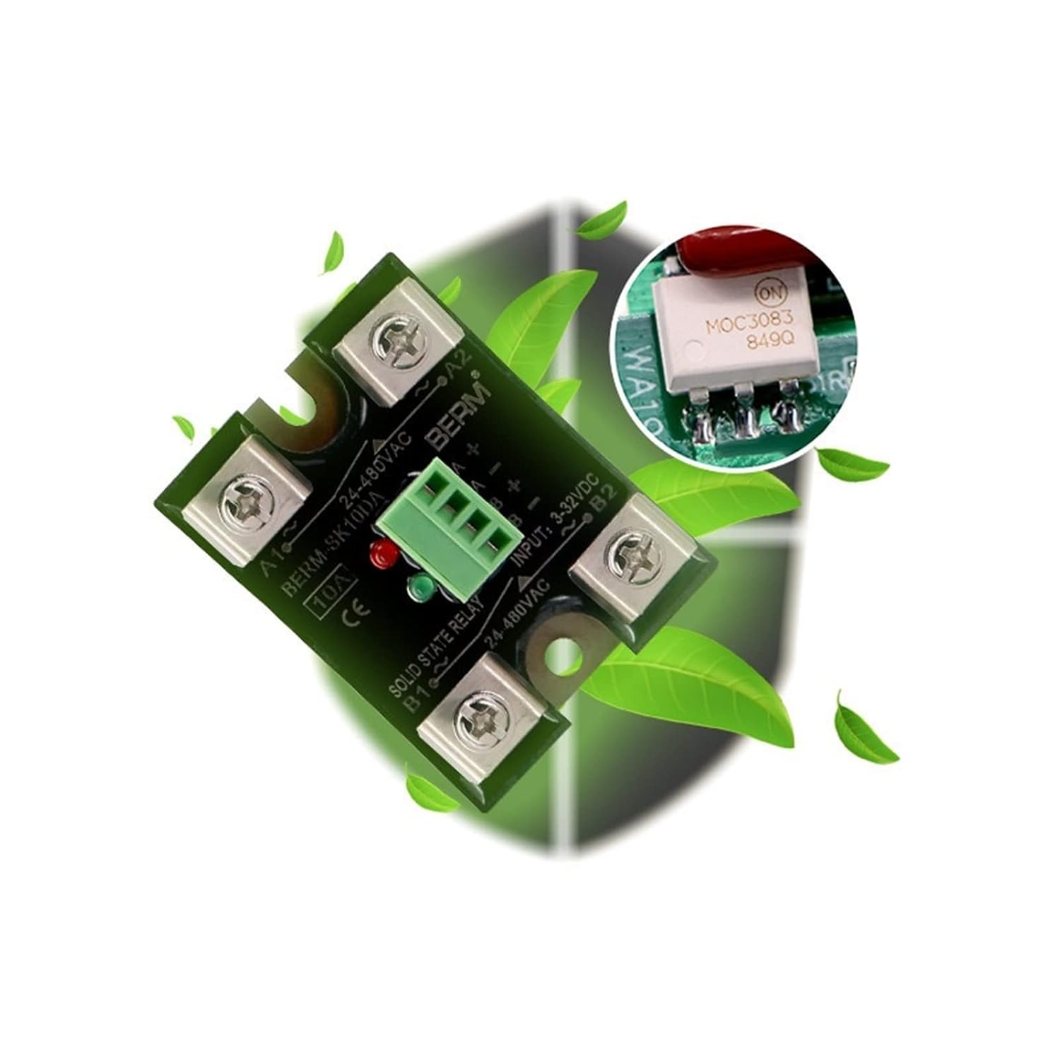 Solid State Relay SSR SK40DA Double Circuit Double Control DC Control AC Sk-da Single Phase (Size : SK25DA)