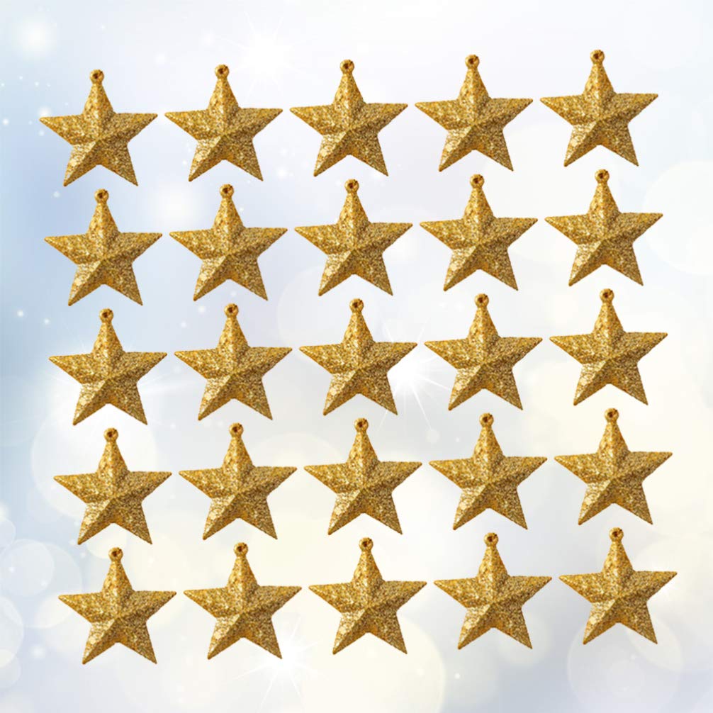 Toddmomy 30pezzi Mini Stelle Decorative per Albero di Natale Ornamenti Natalizi Creativi Ciondoli Forma di Stella per Decorazioni Festive