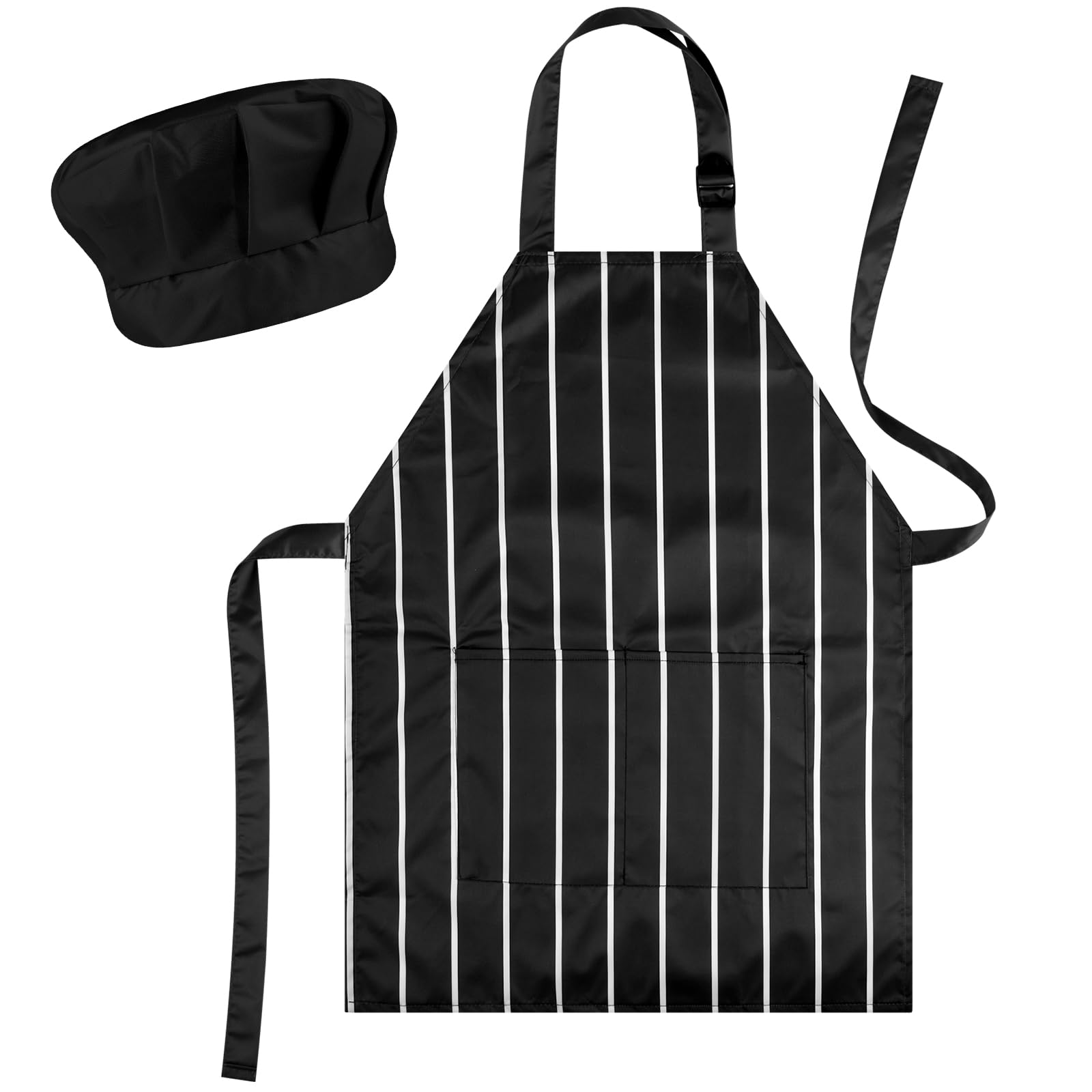 Kids Apron and Chef Hat with 2 Pockets for Cooking Baking Painting