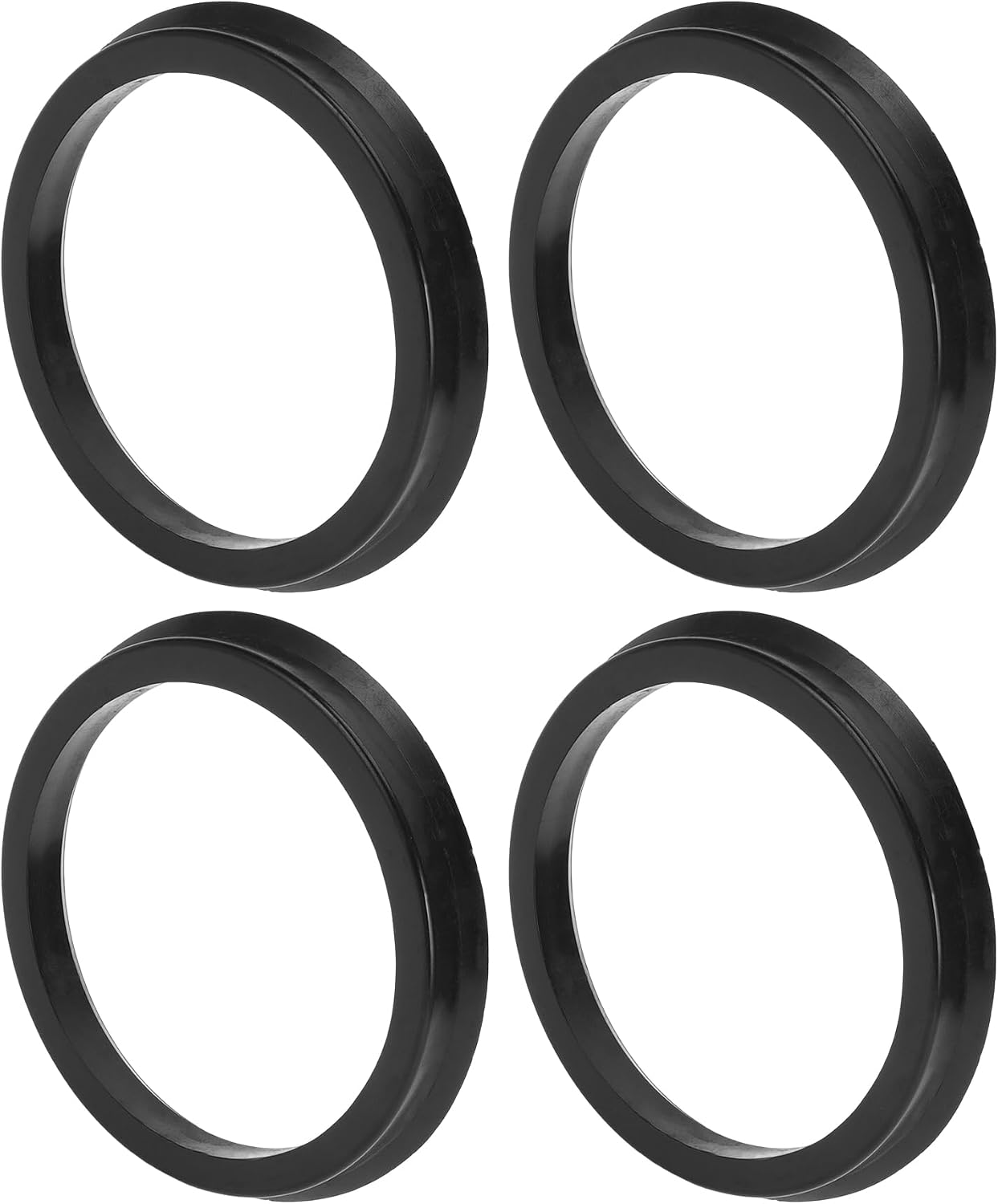 Car Wheel Hub Centric Rings Durable Wheels Center Shaft Shock Absorbing Hubrings Black 4 Pcs OD 83.1mm to ID 70.6mm Polycarbonate Durable Material