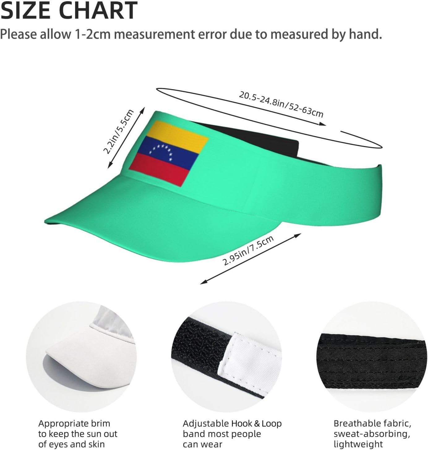 Print Sports Sun Visor Hats Adjustable Adult Sunscreen Visor Cap for Men Women. Black