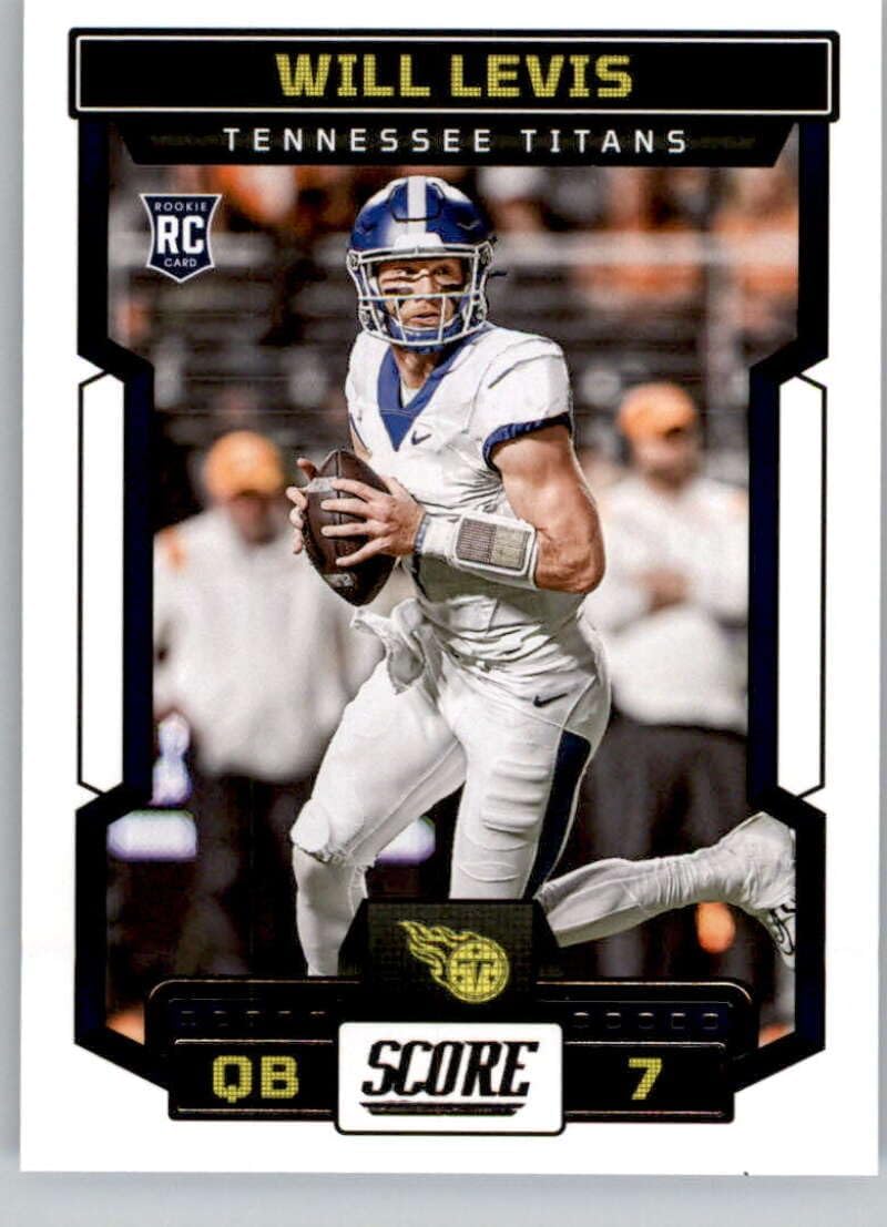 2023 Score #303 Will Levis Tennessee Titans RC Rookie Card Official NFL Football Card in Raw (NM or Better) Condition
