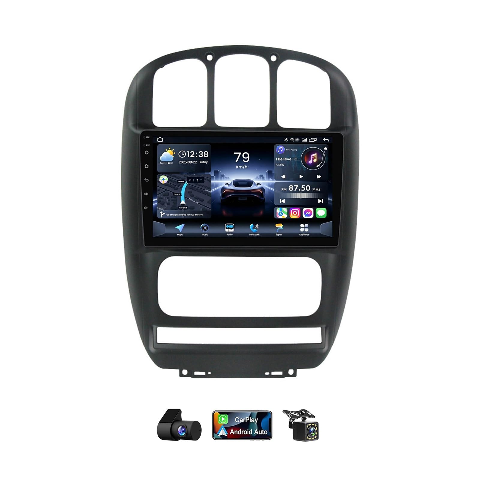 Radio coche DAB de 9" Android 14: moderniza tu Dodge Caravan y recupera el control 8