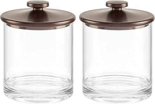 Miniatura 9 de mDesign - Recipiente redondo para baño, 2 unidades