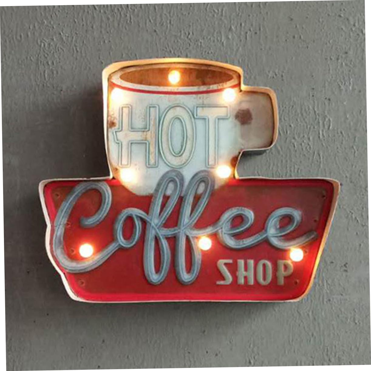 Letrero Luminoso LED Café Retro Creativo para Pared