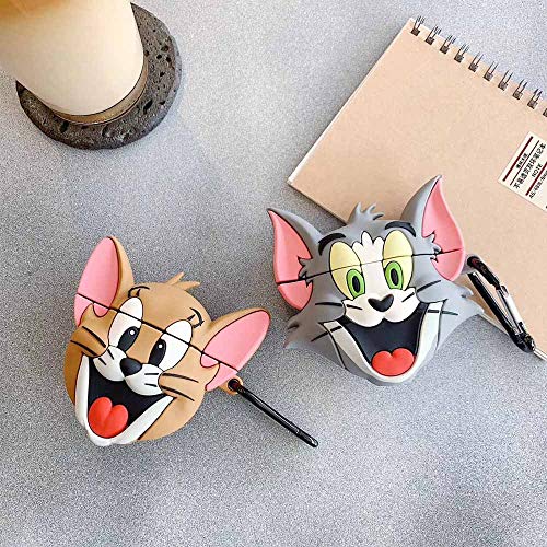 Zostland Airpods1/2 Case, Adorable Mouse Thick Soft Portable Keychain Finger Ring Protective Silicone Skin Cover Case Compatible With Apple Airpods Case 2&1 (Airpods 1/2,Mouse) #TOP1