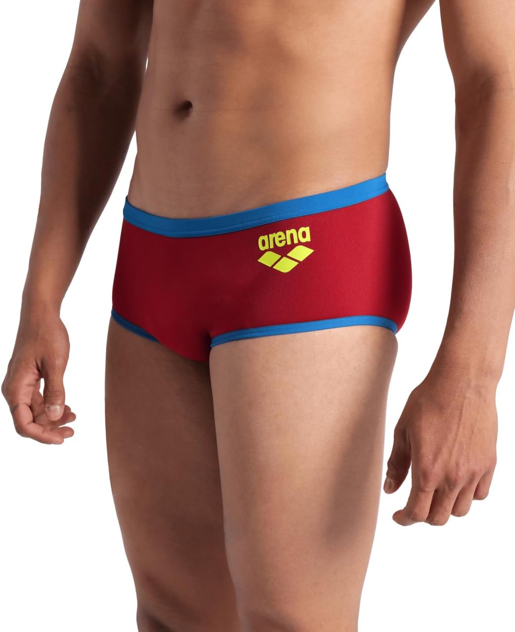 Arena Men's One Big Logo Low-Waist Swim Short Pool Practice Athletic Swimsuit Bottom Pro Swimmer