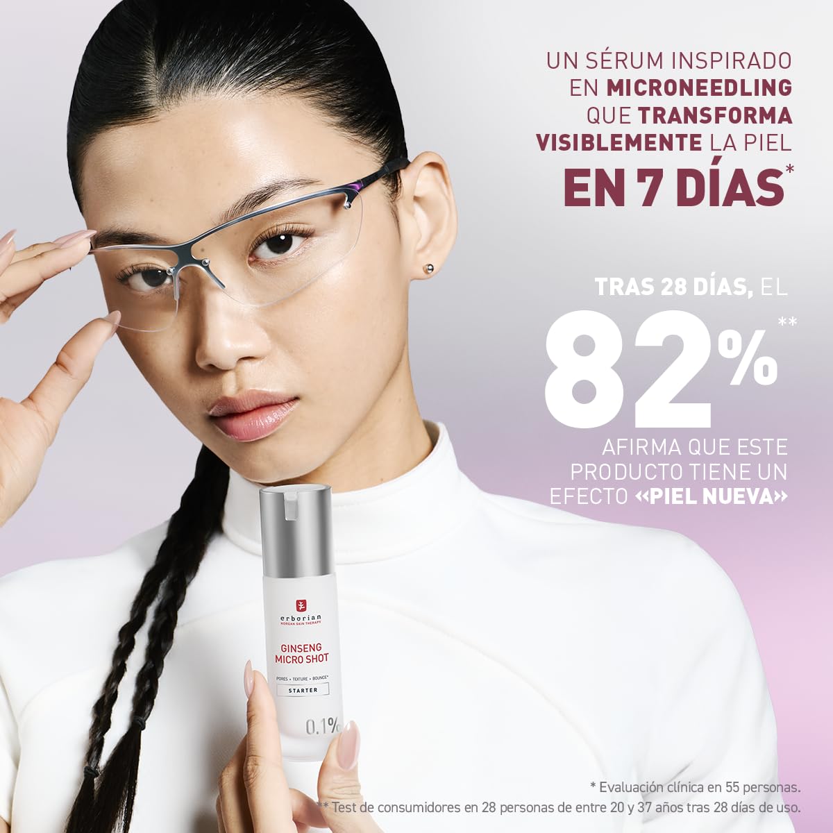 Erborian - Ginseng Micro Shot - Sérum Facial Intensivo Inspirado en Micro-Needling - Con Ginseng y Colágeno para Arrugas y Poros Refinados - Cuidado Coreano