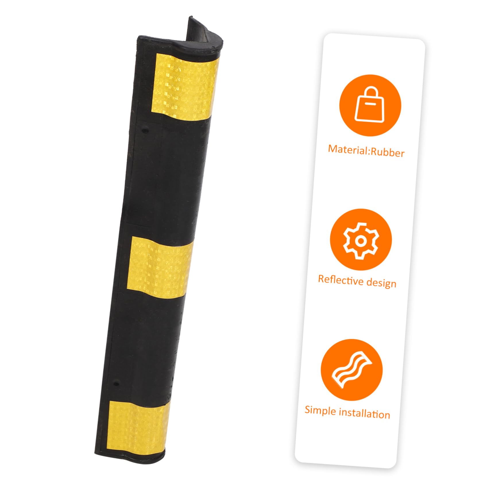 Paraspigoli in Gomma Riflettente per Pilastri Parete, Protezione Garage Facile da Installare, per Parcheggi e Garage Sotterranei