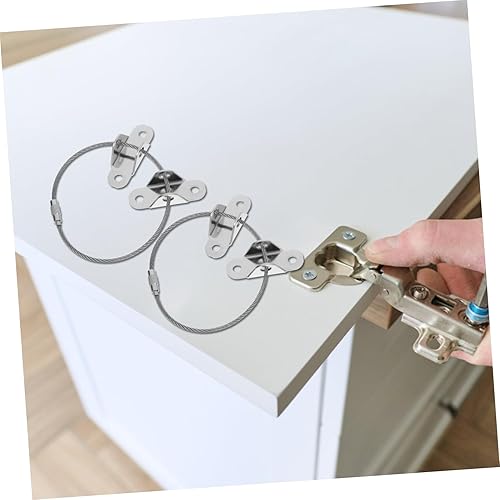 Miniatura 5 de Juego de 6 correas para muebles seguros a la pared, kit de correas antipuntas, anclajes a prueba de bebés, ancla de aparador para muebles