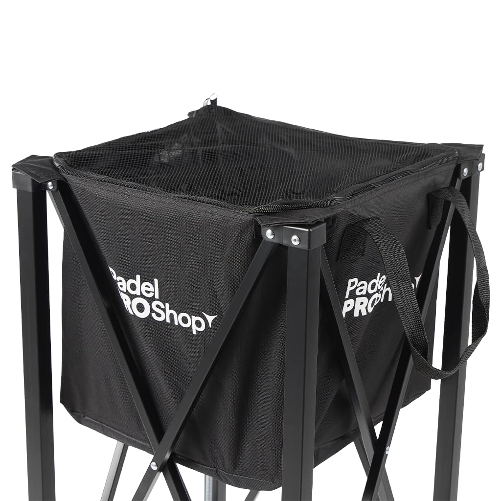 Padel Pro Shop Carro de Bolas de Pádel Plegable 2026 - Cesta de Tela Reforzada con Estructura Metálica, Capacidad 100+ Pelotas, Portátil y Ligero para Monitores y Clases — view 4